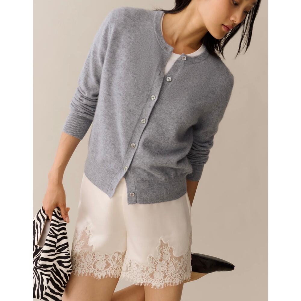 New Sorella Rosa cream ivory silk lace shorts XS $197 - Picture 3 of 6